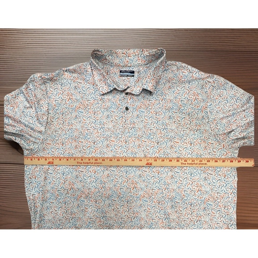 Ben Hogan Big Men's Multi-Color Hibiscus Print Golf Polo Shirt Size 3X - Picture 3 of 7